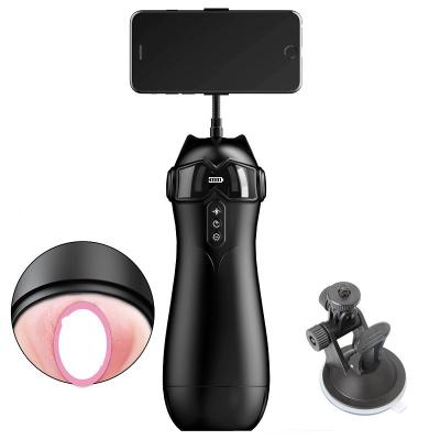 Âm đạo giả gắn tường rung rên bú mút kết nối Bluetooth Catwoman Pussy môi âm đạo