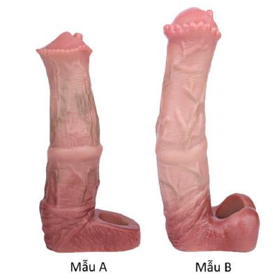 Bao đôn dên cu ngựa gân guốc siêu mềm có quay đeo tăng kích thước dương vật