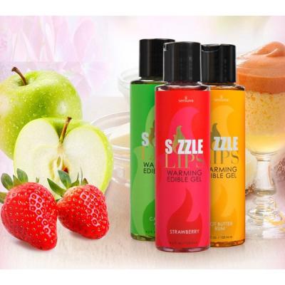 Dầu mát xa toàn thân Sensuva Sizzle Lips nóng ấm nếm được