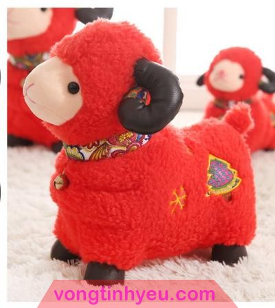 Gấu bông con cừu may mắn chính hãng