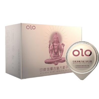 Hộp 10 bao cao su OLO Kama Ấn Độ vàng siêu mỏng, gân gai kéo dài thời gian