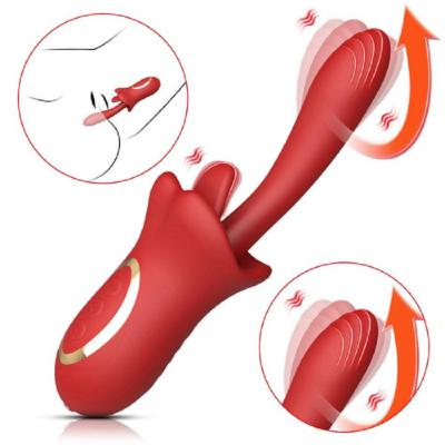 Lưỡi liếm kép silicon rung ngoáy massage âm đạo điểm G cao cấp