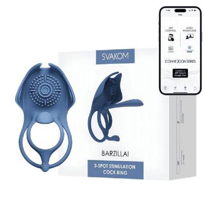 Vòng rung lưỡi liếm 3 tác động Svakom Barzillai điều khiển qua app cao cấp